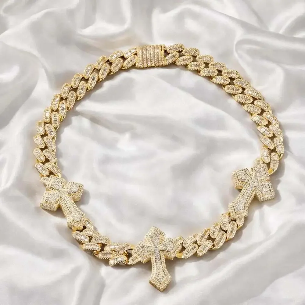 Gold Cross Cuban Link Chain D 7 Cf